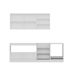 Minar 240 Cm Mutfak Dolabı Beyaz Antrasit 240-A7