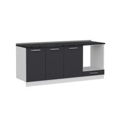 Minar 200 Cm Mutfak Dolabı Beyaz Antrasit 200-A6-Alt Modül