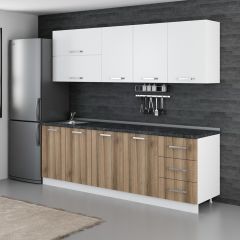 Minar 240 Cm Mutfak Dolabı Beyaz Dore 240-D2