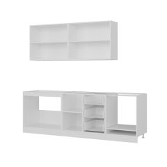 Minar 240 Cm Mutfak Dolabı Beyaz Dore 240-D4