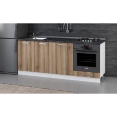 Minar 200 Cm Mutfak Dolabı Beyaz Dore 200-D6-Alt Modül