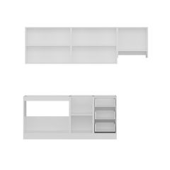 Minar 240 Cm Mutfak Dolabı Beyaz Dore 240-D5