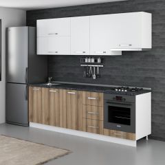 Minar 240 Cm Mutfak Dolabı Beyaz Dore 240-D6