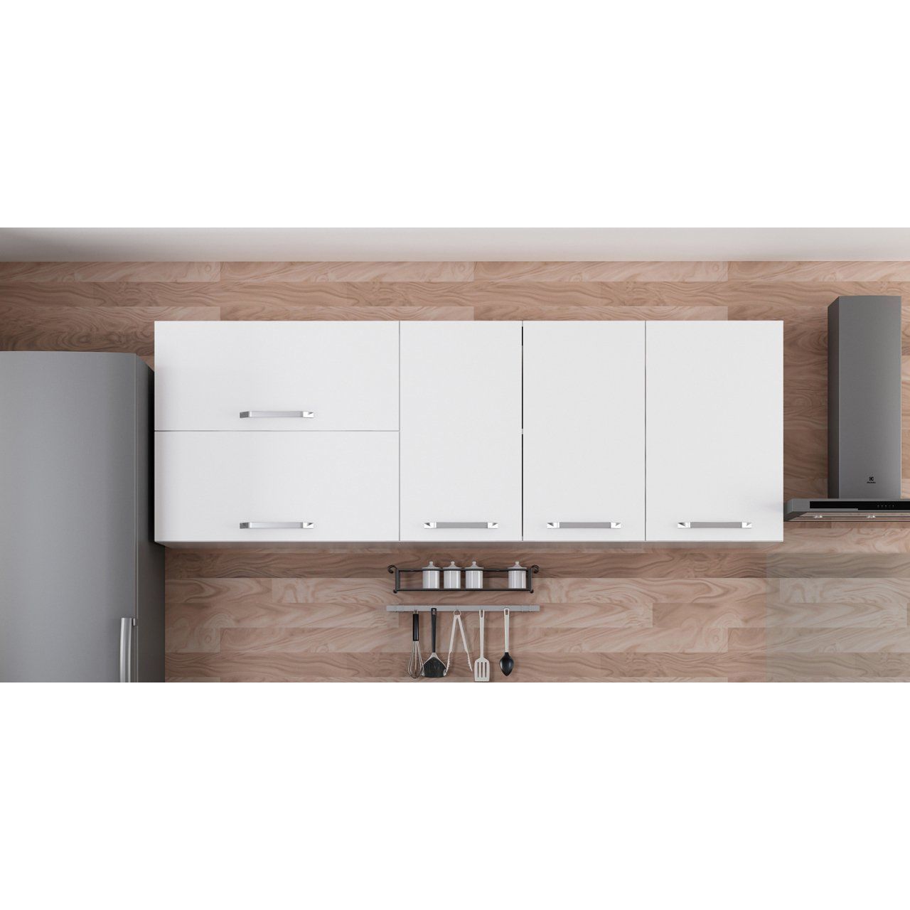 Minar 205 Cm Mutfak Dolabı Beyaz 205-B2-Üst Modül