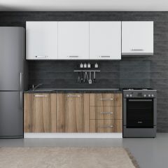 Minar 240 Cm Mutfak Dolabı Beyaz Dore 240-D8