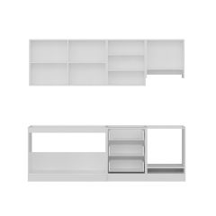 Minar 240 Cm Mutfak Dolabı Beyaz Dore 240-D9