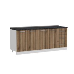 Minar 205 Cm Mutfak Dolabı Beyaz Dore 205-D1-Alt Modül