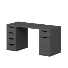 Alen 150 Cm 5 Çekmeceli Dolaplı Çalışma & Oyuncu Masası - Antrasit