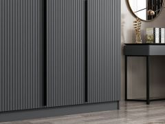 Kale Plus 4 Mebran Kapaklı 2Ç Dolap Antrasit Mebran