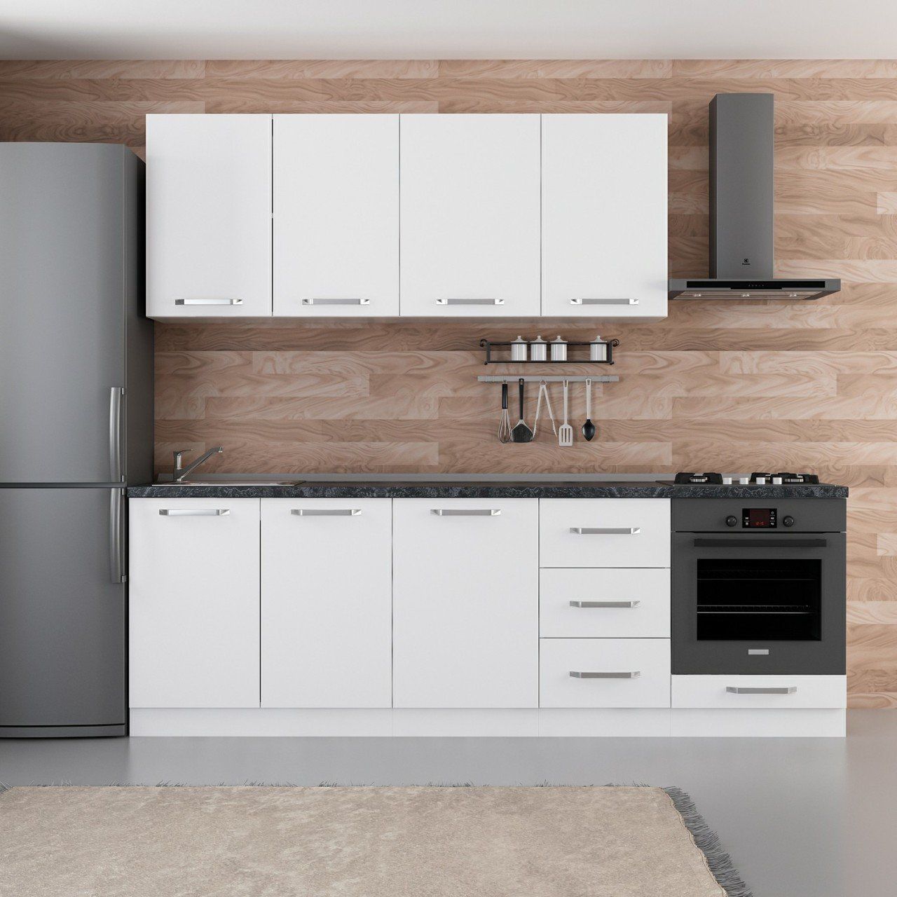 Minar 245 Cm Mutfak Dolabı Beyaz 245-B7