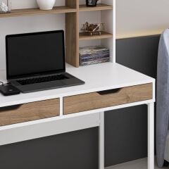 Mila Çalışma Masası - Beyaz/Rahle