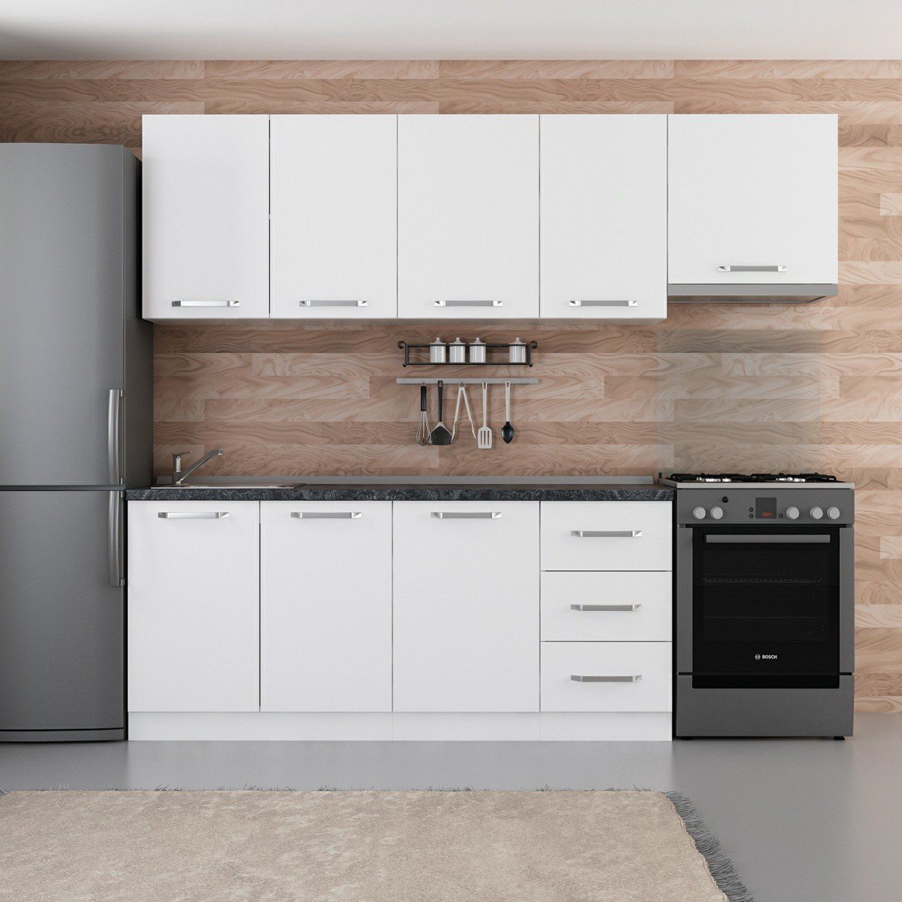 Minar 245 Cm Mutfak Dolabı Beyaz 245-B8