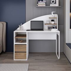 Mirel Çalışma Masası - Beyaz/Rahle