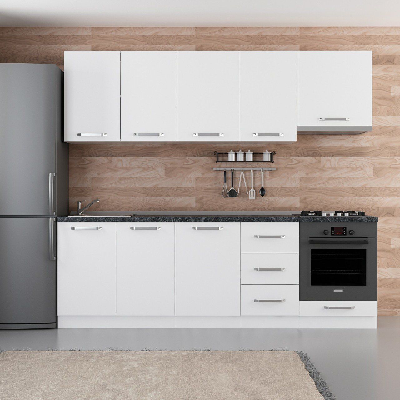 Minar 245 Cm Mutfak Dolabı Beyaz 245-B9