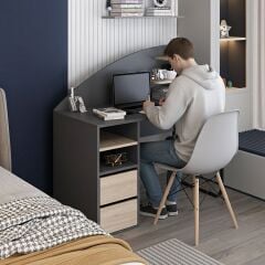 Mirel Çalışma Masası - Antrasit/Derin Sepet