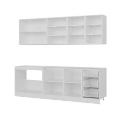 Minar 245 Cm Mutfak Dolabı Beyaz Antrasit 245-A2