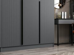 Kale Plus 5 Mebran Kapaklı 2Ç Dolap Antrasit Mebran