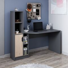 Viora Çalışma Masası - Antrasit/Derin Sepet