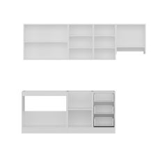 Minar 245 Cm Mutfak Dolabı Beyaz Antrasit 245-A8