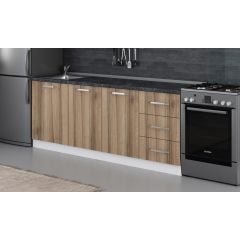 Minar 210 Cm Mutfak Dolabı Beyaz Dore 210-D1-Alt Modül