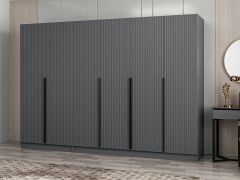 Kale Plus 6 Mebran Kapaklı 2Ç Dolap Antrasit Mebran