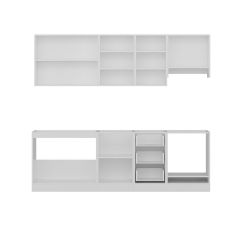 Minar 245 Cm Mutfak Dolabı Beyaz Antrasit 245-A9