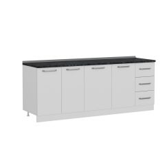 Minar 215 Cm Mutfak Dolabı Beyaz 215-B1-Alt Modül