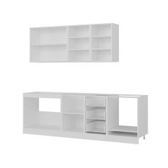 Minar 245 Cm Mutfak Dolabı Beyaz Dore 245-D4