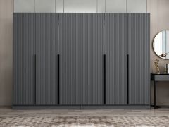 Kale Plus 6 Mebran Kapaklı 4Ç Dolap Antrasit Mebran