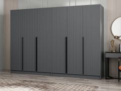 Kale Plus 6 Mebran Kapaklı 4Ç Dolap Antrasit Mebran