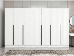 Kale Plus 7 Mebran Kapaklı 4Ç Dolap Beyaz Mebran