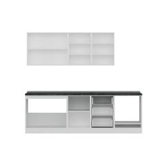 Minar 250 Cm Mutfak Dolabı Beyaz Antrasit 250-A3