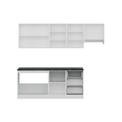 Minar 250 Cm Mutfak Dolabı Beyaz Antrasit 250-A4