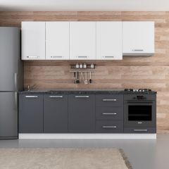 Minar 250 Cm Mutfak Dolabı Beyaz Antrasit 250-A5