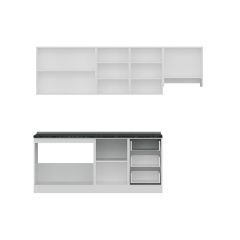 Minar 250 Cm Mutfak Dolabı Beyaz Antrasit 250-A7