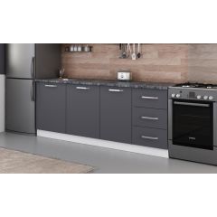 Minar 220 Cm Mutfak Dolabı Beyaz Antrasit 220-A1-Alt Modül