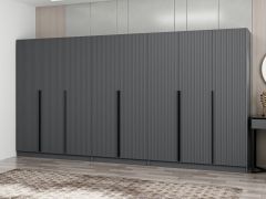 Kale Plus 8 Mebran Kapaklı 4Ç Dolap Antrasit Mebran