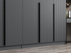 Kale Plus 8 Mebran Kapaklı 4Ç Dolap Antrasit Mebran