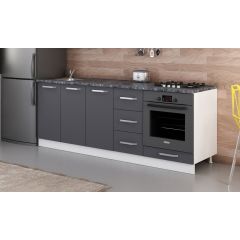 Minar 220 Cm Mutfak Dolabı Beyaz Antrasit 220-A4-Alt Modül