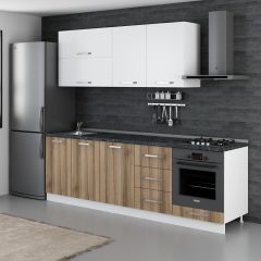 Minar 250 Cm Mutfak Dolabı Beyaz Dore 250-D6