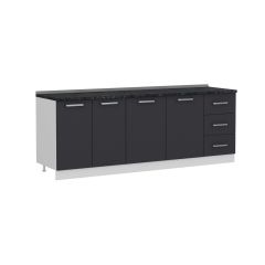 Minar 225 Cm Mutfak Dolabı Beyaz Antrasit 225-A1-Alt Modül